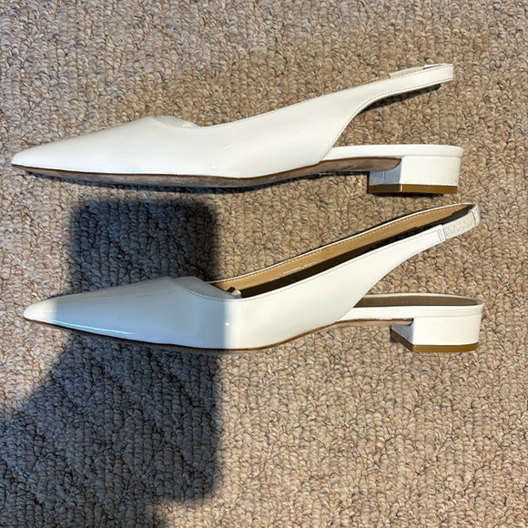 Stuart Weitzman White Patent Slingbacks - Picture 11 of 12